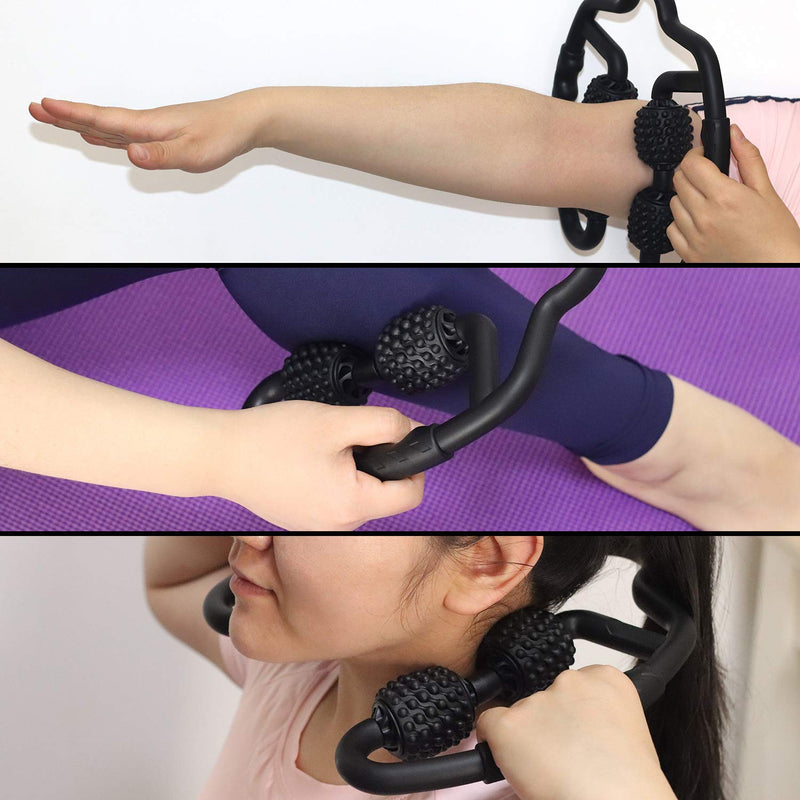 [Australia - AusPower] - Muscle Roller, Trigger Point Muscle Roller for Calves, Leg, Arms, Tennis Elbow and Golfer Elbow, Foam Roller Deep Massage Tool for Relieve Muscle Soreness, Stiffness and Tight Muscles 
