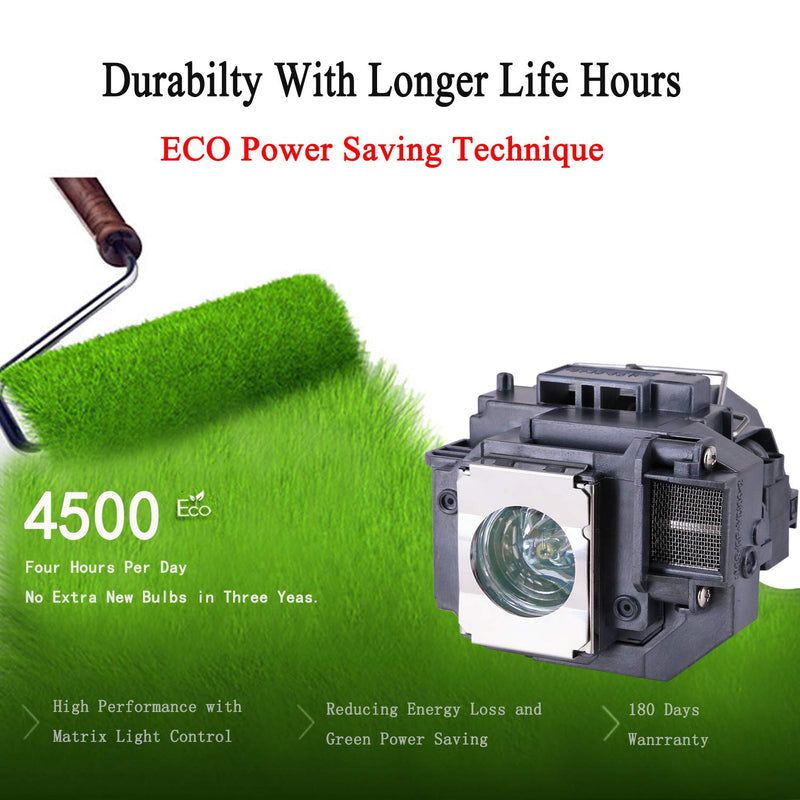 [Australia - AusPower] - EWO'S ELP54 Replacement Projector Lamp Bulb for Epson ELPLP54/ELPLP58 Powerlite Home Cinema 705HD S7 S9 X9 S8 X7 EX31 EX51 EX71 EX5200 EX7200 EX3200 S10 H310A H311A H331A H368A H369A H376A Projectors 1 Count (Pack of 1) 