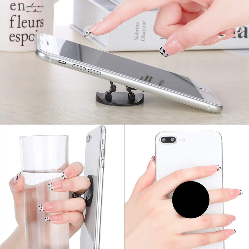 [Australia - AusPower] - Cell Phone Stand Finger Holder - Geometric Rose Gold White Marble (3 Pack) 