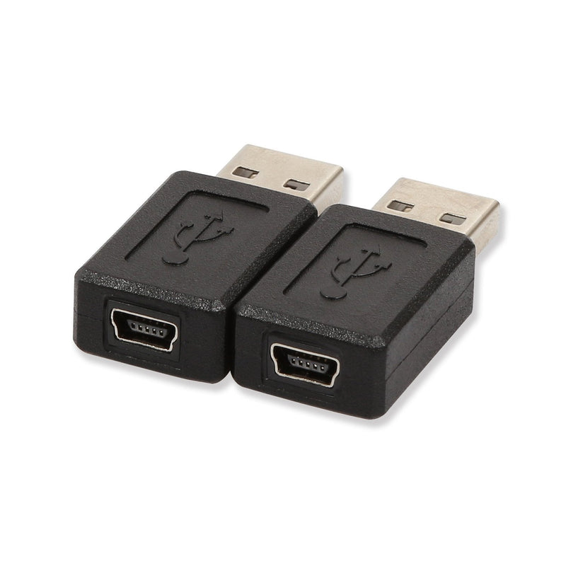[Australia - AusPower] - Electop 2 Pack USB 2.0 A Male to USB B Mini 5 Pin Female Adapter Converter 