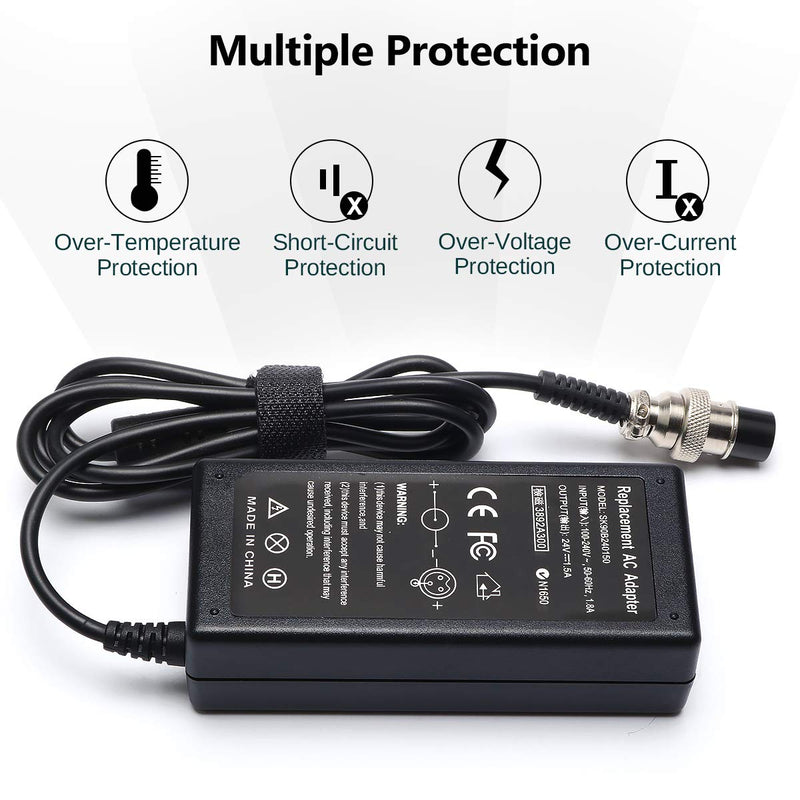 [Australia - AusPower] - Janboo 24V Scooter Battery Charger for Razor E100 E200 E200S E175 E300 E300S E125 E150 E500 PR200 E225S E325S MX350 MX400 Charger Power Supply Cord 