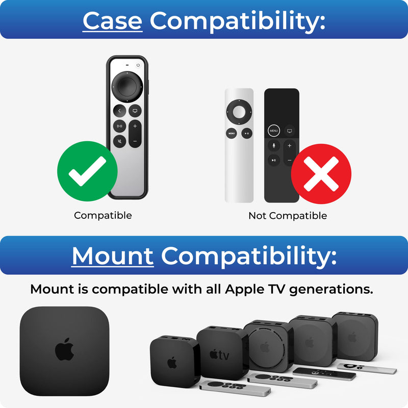 [Australia - AusPower] - ReliaMount Apple TV Mount (Premium Black Apple TV Mount, Case, and Cable) Premium Black Apple TV Mount, Case, and Cable 