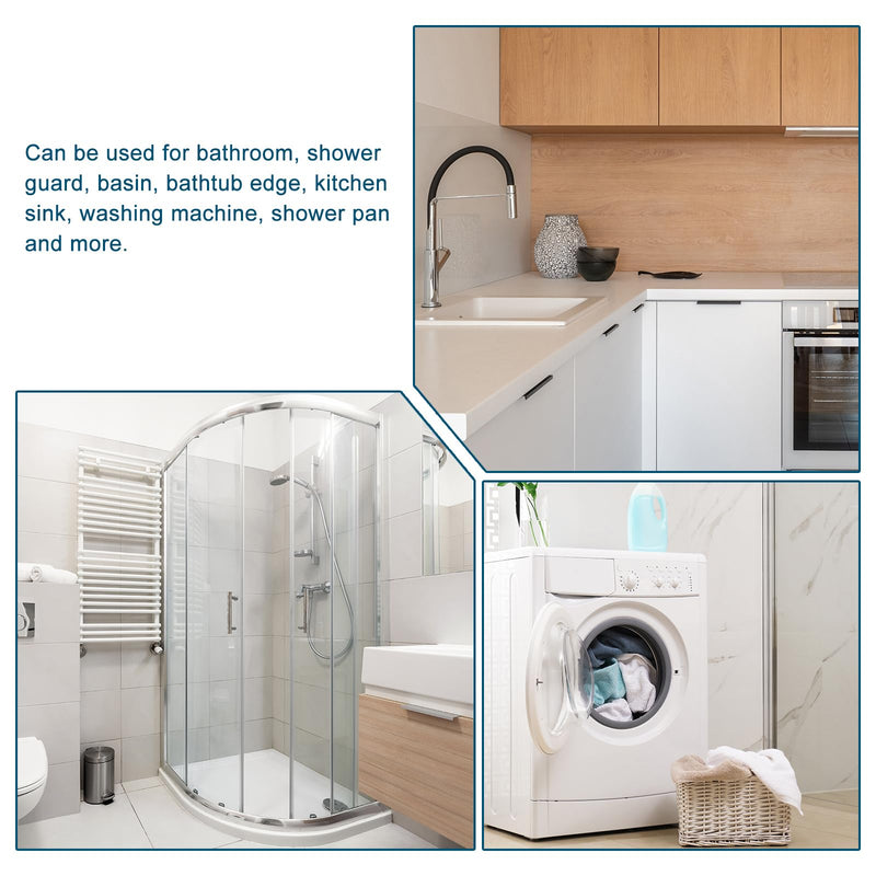 [Australia - AusPower] - uxcell 39 Inch Collapsible Shower Barrier Stopper Water Splash Guard Blocker 39"Lx0.8"Wx0.5"H for Bathroom Kitchen Wet and Dry Separation, Clear 