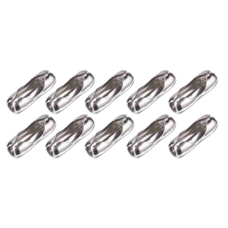 [Australia - AusPower] - 17 Feet Stainless Steel Beaded Pull Chain Extension with Connector,Beaded Roller Chain with 15 Matching Connectors,Silver(2.4mm) 2.4mm 