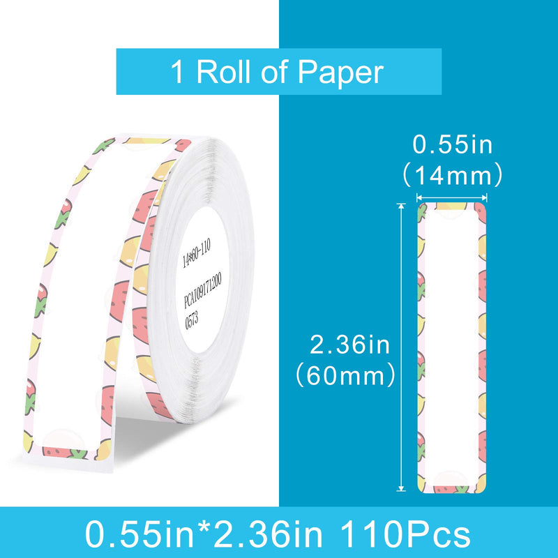 [Australia - AusPower] - NIIMBOT D11 Label Maker Tape Adapted Label Print Paper Standard Laminated Office Labeling Tape Replacement (Summer) Summer 
