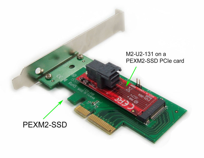 [Australia - AusPower] - Ableconn PEXM2-SSD M.2 NGFF PCIe SSD to PCI Express x4 Host Adapter Card - Support M.2 PCIe (NVMe or AHCI) Type 2280, 2260, 2242 PCIe M.2 (M-Key) 