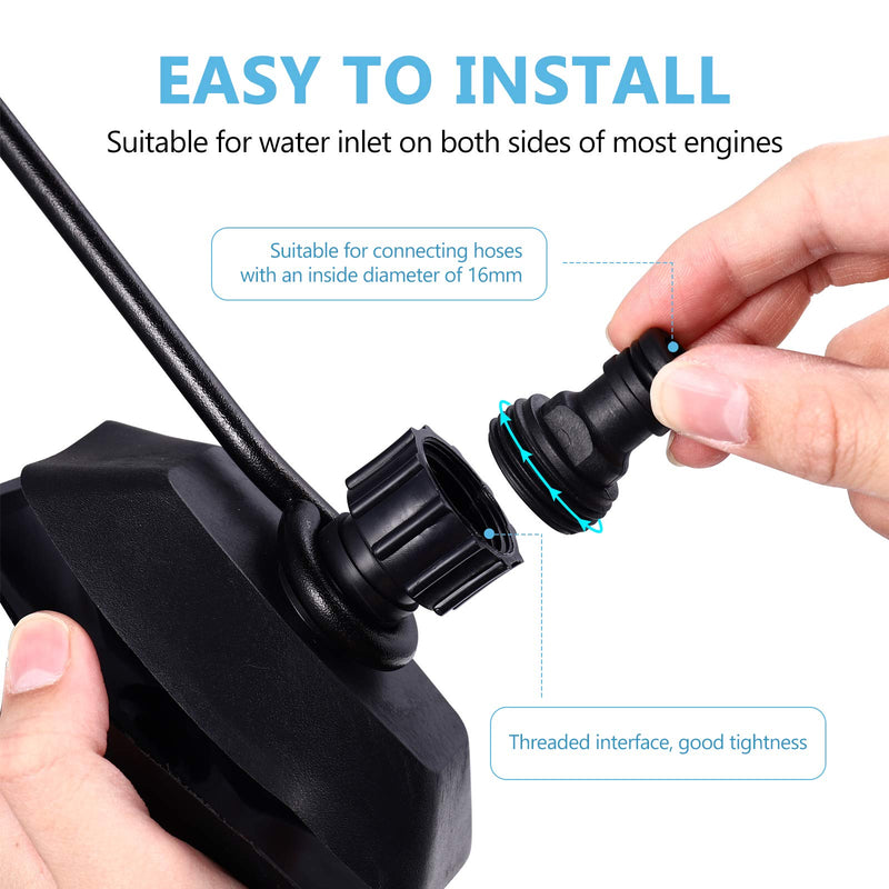 [Australia - AusPower] - BESPORTBLE 1 Boat Motor Flusher Universal Professional Rectangular Durable Engine Ear Muff Motor Flusher for Ship Yacht Marine Boat 