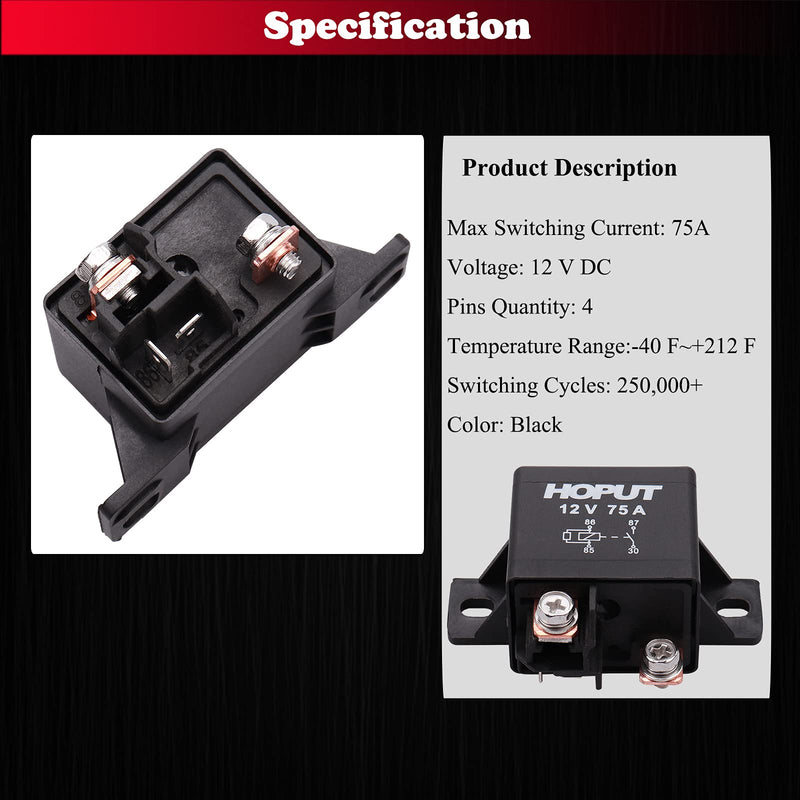 [Australia - AusPower] - HOPUT 12 V 75 A 0332002168 Normal Open Power Relays V23232-d0001-x001 (Pack of 1) 