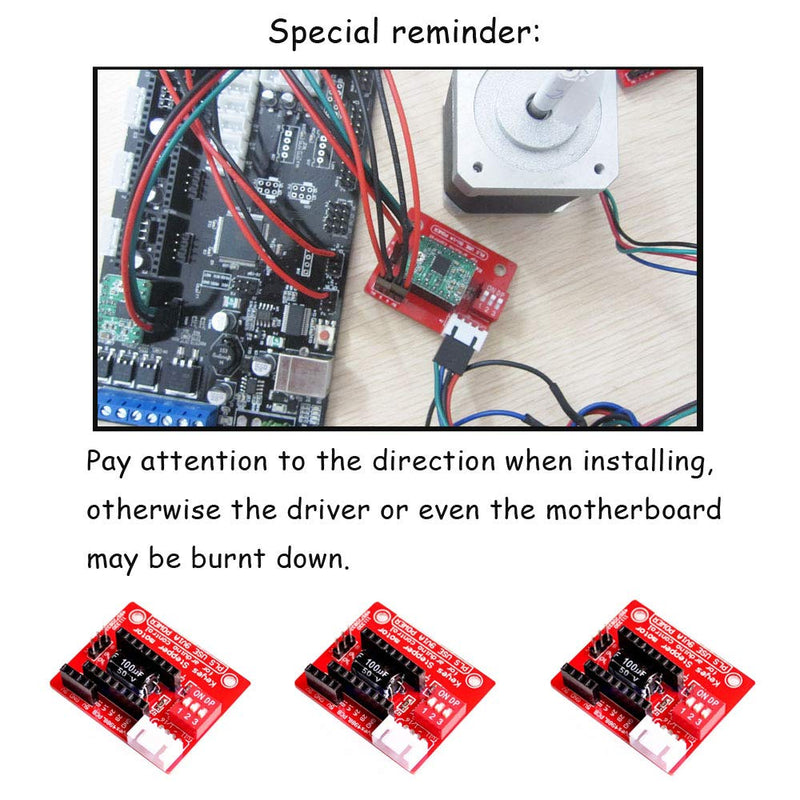 [Australia - AusPower] - Ximimark A4988 DRV8825 3D Printer Stepper Motor Driver Control Extension Shield Board 3Pcs 