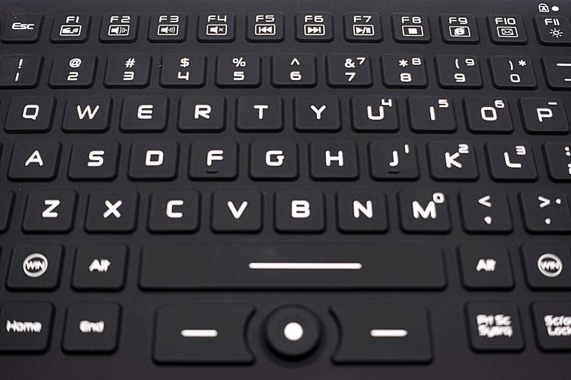 [Australia - AusPower] - DSI Compact LED Backlit Keyboard with Integrated Mouse Button IP68 Waterproof Silicone IKB850BL 