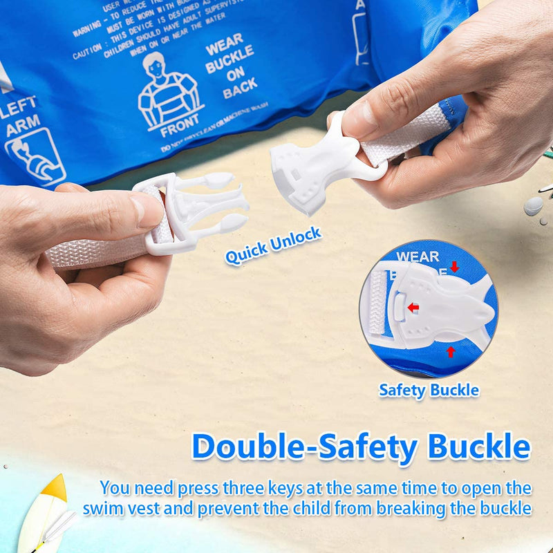 [Australia - AusPower] - AmazeFan Kids Swim Life Jacket Vest for Swimming Pool, Swim Aid Floats with Waterproof Phone Pouch and Storage Bag,Suitable for 30-50 lbs Infant/Baby/Toddler/Children/Sea/Beach 