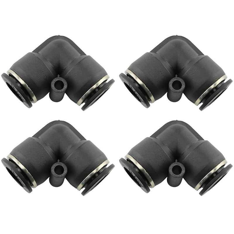 [Australia - AusPower] - HJ Garden 5PCS 1/2 inch L-type Tube OD Push to Connect Tube Fittings Push Lock Two-way Pneumatic Quick-connect Coupling 