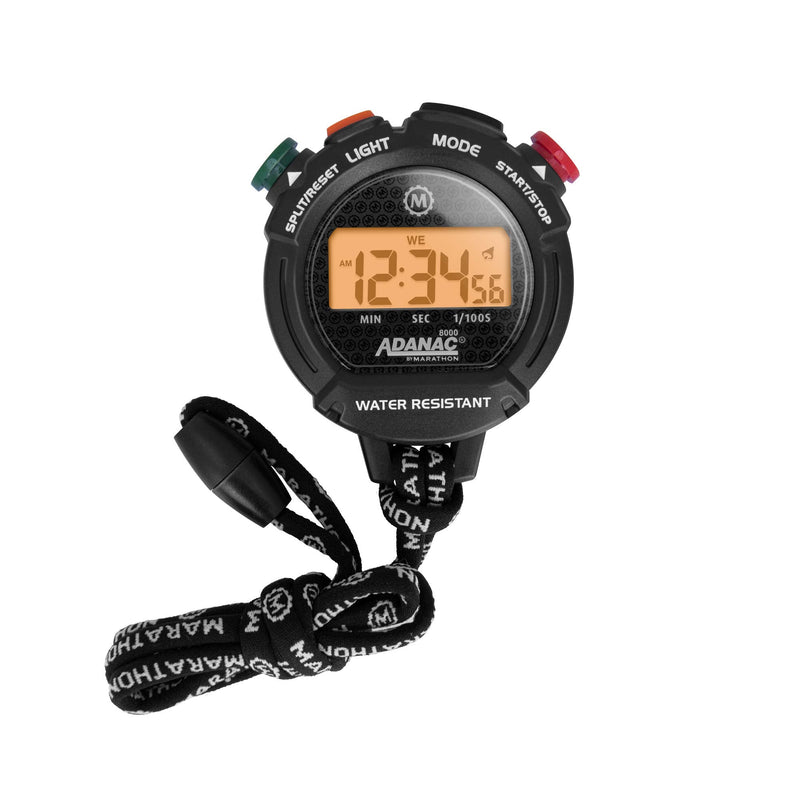 [Australia - AusPower] - ADANAC 8000 Professional Grade Digital Stopwatch with Tactile Feedback (Black) Tactile Feedback Professional Stopwatch 