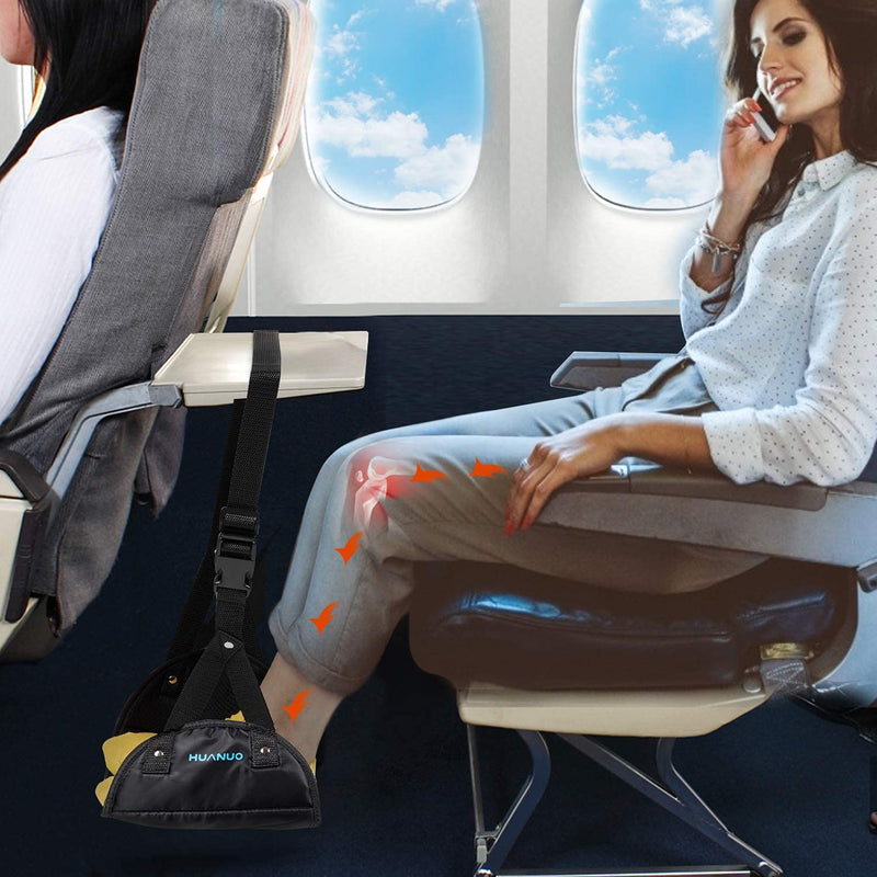 [Australia - AusPower] - Airplane Footrest with Premium Memory Foam，Airplane Travel Accessories，Portable Travel Foot Hammock for Airplane Trian Home Office to Relax Your Feet, 2 Pack 
