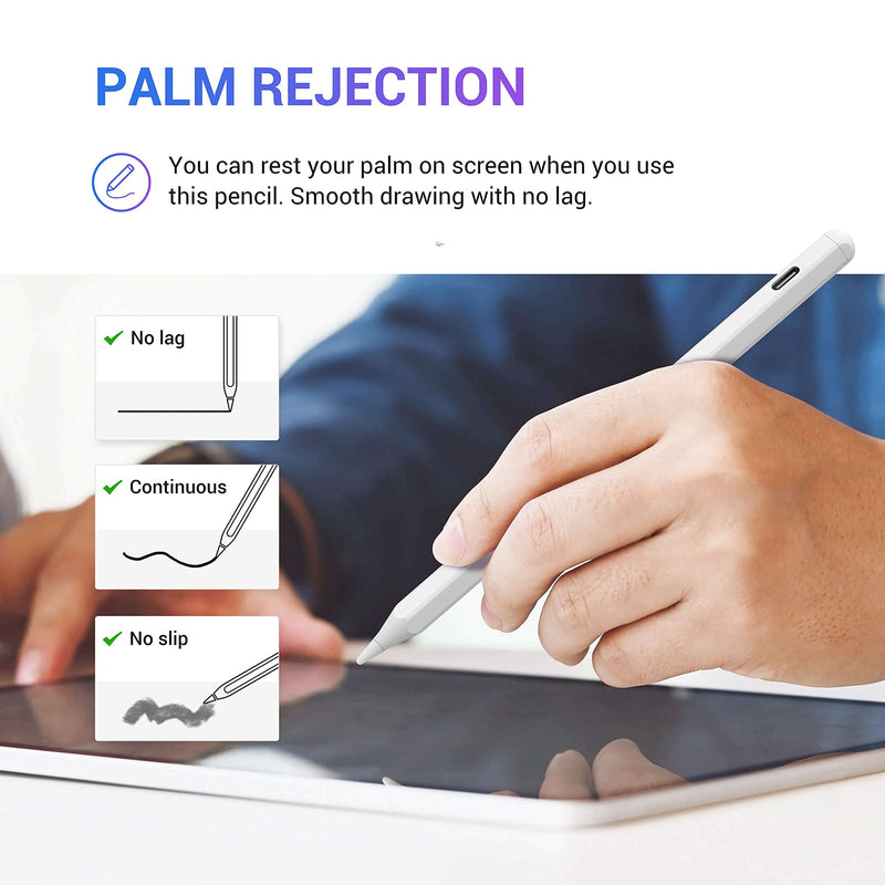 [Australia - AusPower] - KXT Palm Rejection Tilt Active Stylus Pen with 4 Pack Replacement Tips 