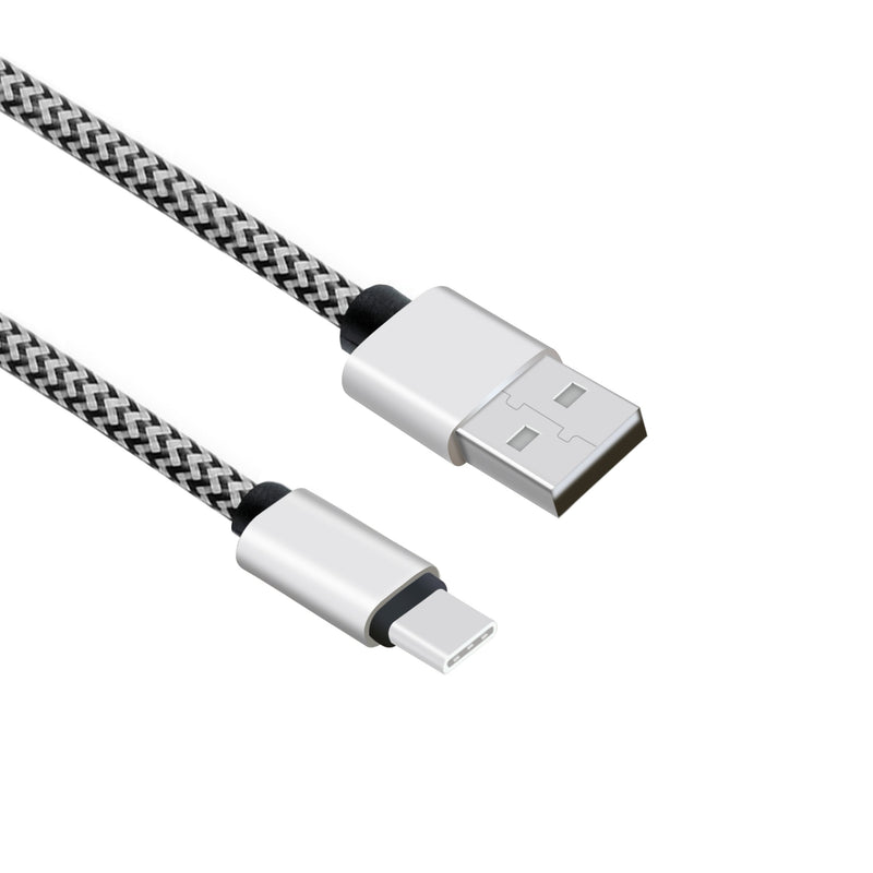 [Australia - AusPower] - USB Type C Cable 3ft 3Pack by Ailun High Speed Type-C to USB A Sync and Charging Nylon Braided Cable for Galaxy S22,Galaxy S21,Galaxy s20 and More Smartphone Tablets Silver BlackGrey NOT Micro USB 3ft 3ft 3ft BlackWhite 