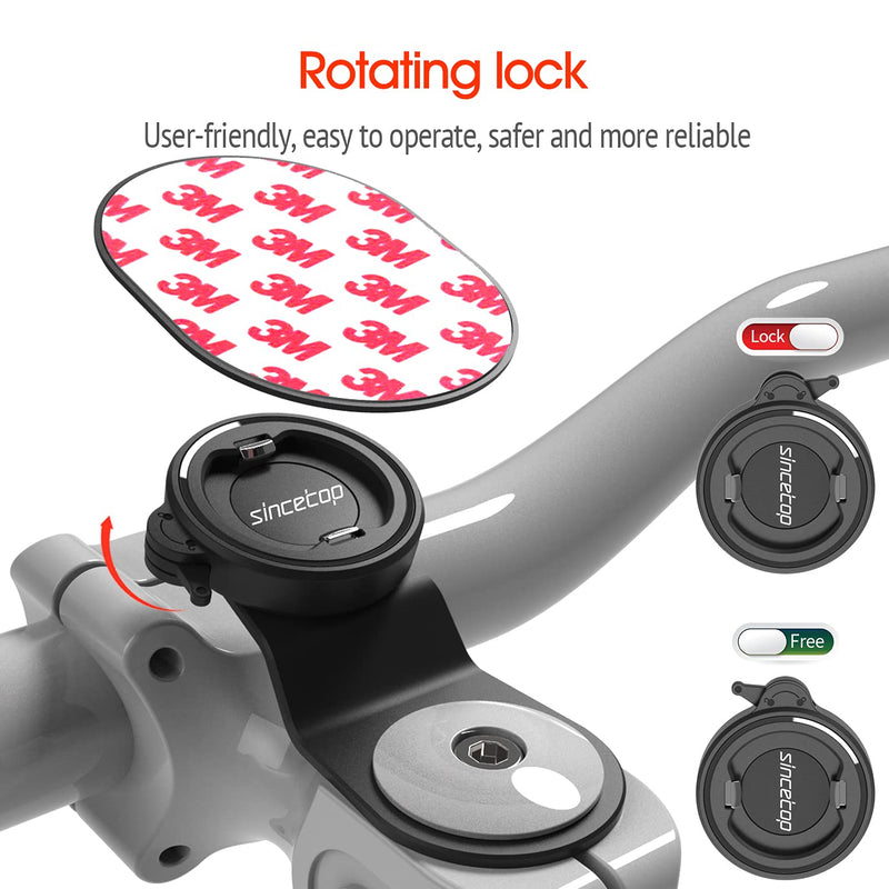 [Australia - AusPower] - Bike Phone Mount,Mountain Bicycle Cell Phone Holder,Universal Aluminum Handlebar Stem Phone Clamp,Cycling Mobile Phone Clip,MTB Road Bike Quick Attach/Detach for iPhone Samsung Galaxy Google-Black 【1st Gen】Stem Mount-Black 