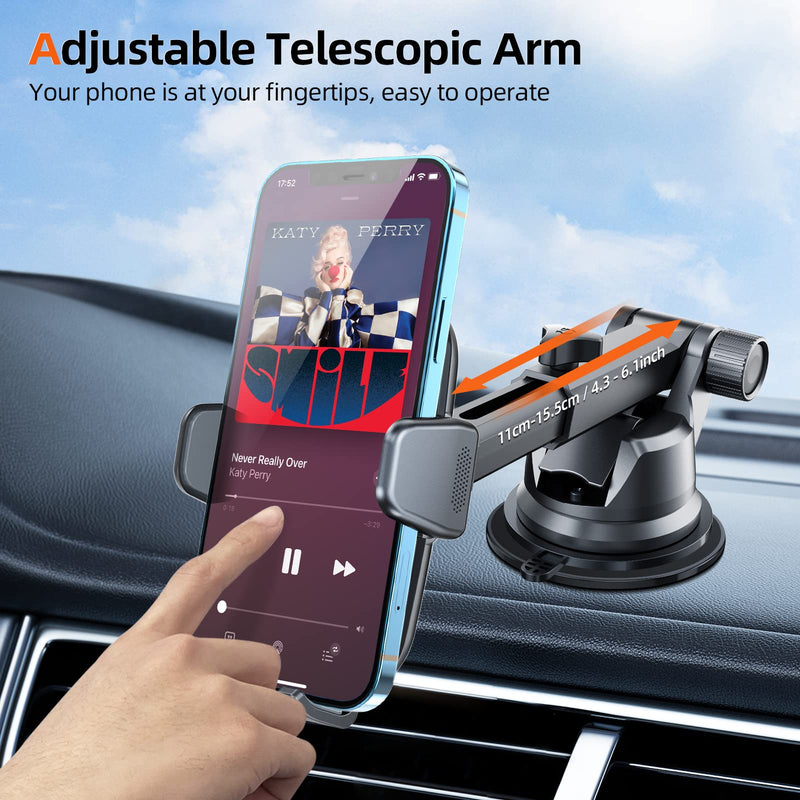 [Australia - AusPower] - Phone Holder for Car Dashboard Mount, 1Zero Stable Suction Cup Car Phone Holder Mount, Universal Windshield Air Vent Car Cell Phone Holder for iPhone 13 12 Pro Max 11 X Max XR Samsung LG All Phones 