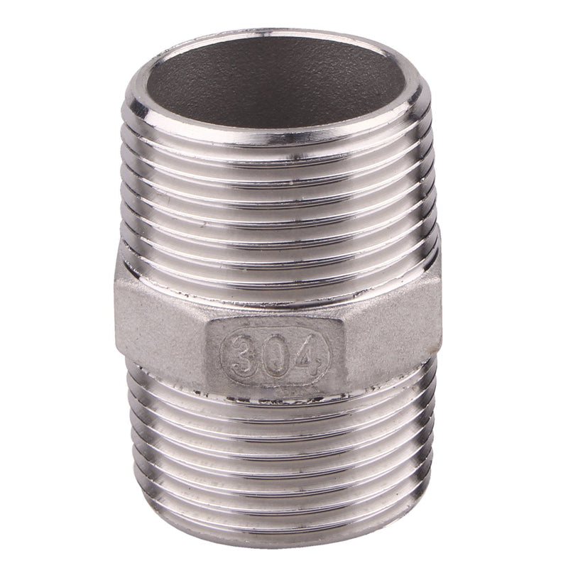 [Australia - AusPower] - Hex Nipple 1 Inch Male NPT - DERPIPE Stainless Steel 304 Threaded Pipe Fitting for Brew Kit, Home Piping Application 1" (pack of 1) 