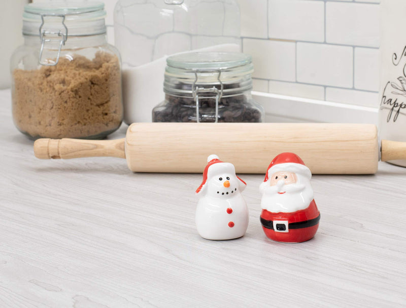 [Australia - AusPower] - Transpac Y8888 Santa and Snowman Salt and Pepper Shakers with Box, Set of 2 