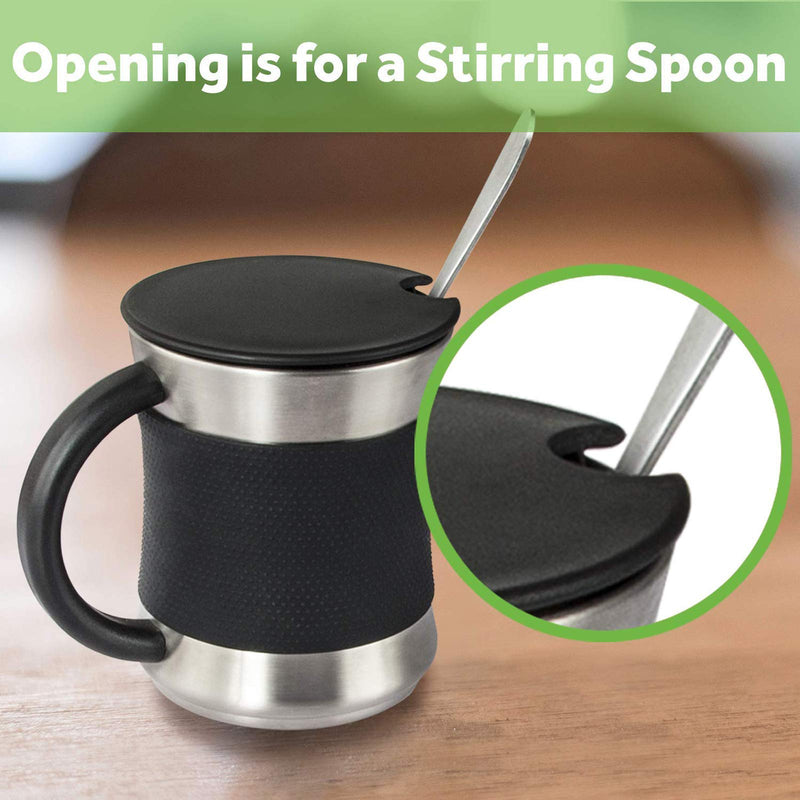 [Australia - AusPower] - COSORI Coffee Mug with Lids Set of 2, Stainless Steel Cups with Heat-resistant Handle & Slip-resistant Sleeve, 17 oz, Best Match w/Mug Warmer, for Coffee,Tea,Water,Cocoa, Milk, C1601-CM, Black & Blue 