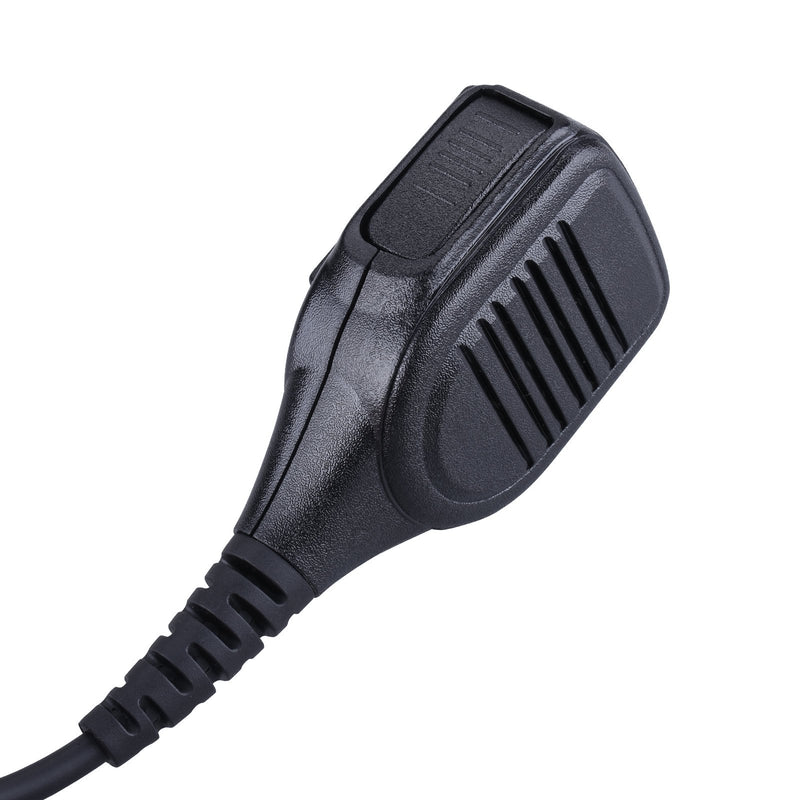 [Australia - AusPower] - COMMIXC Shoulder Mic, Waterproof IP55 Handheld Speaker Mic with External 3.5mm Earpiece Jack, Compatible with 2.5mm/3.5mm 2-Pin Motorola Two-Way Radios 