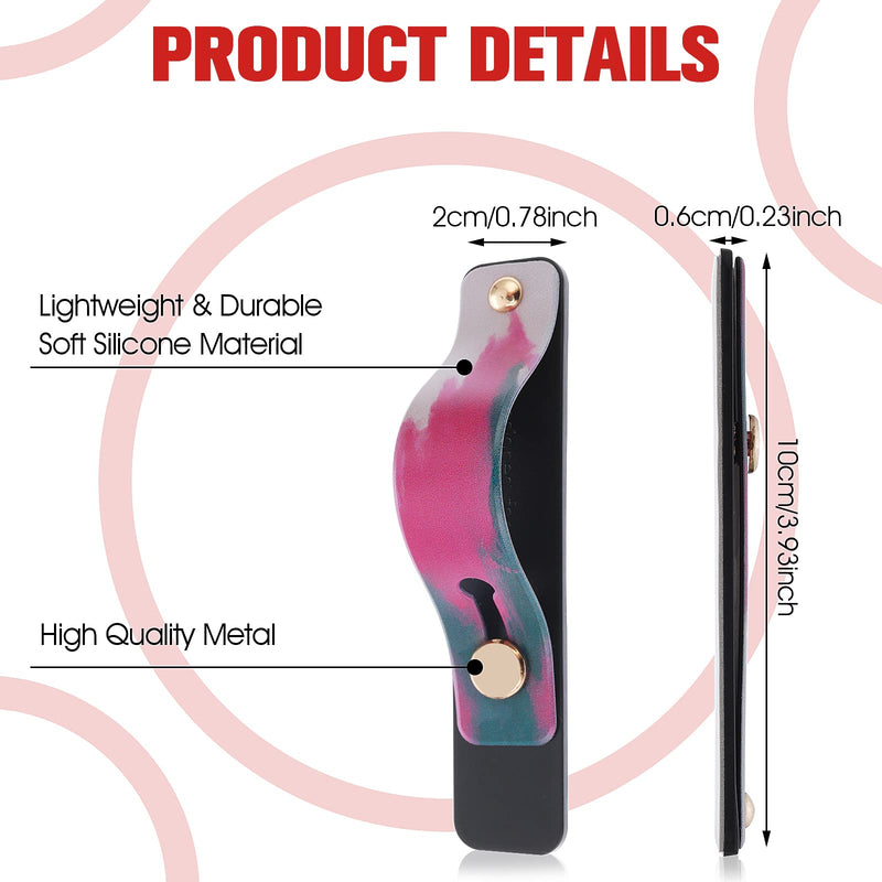 [Australia - AusPower] - Cobee Phone Loop Finger Holders, 5 Pcs Phone Strap Grip Holder Telescopic Cell Phone Stands Universal Silicone Colorful Phone Grip Stand Compatible with Most Smartphones, Tablets(Color Painting) Color Painting 