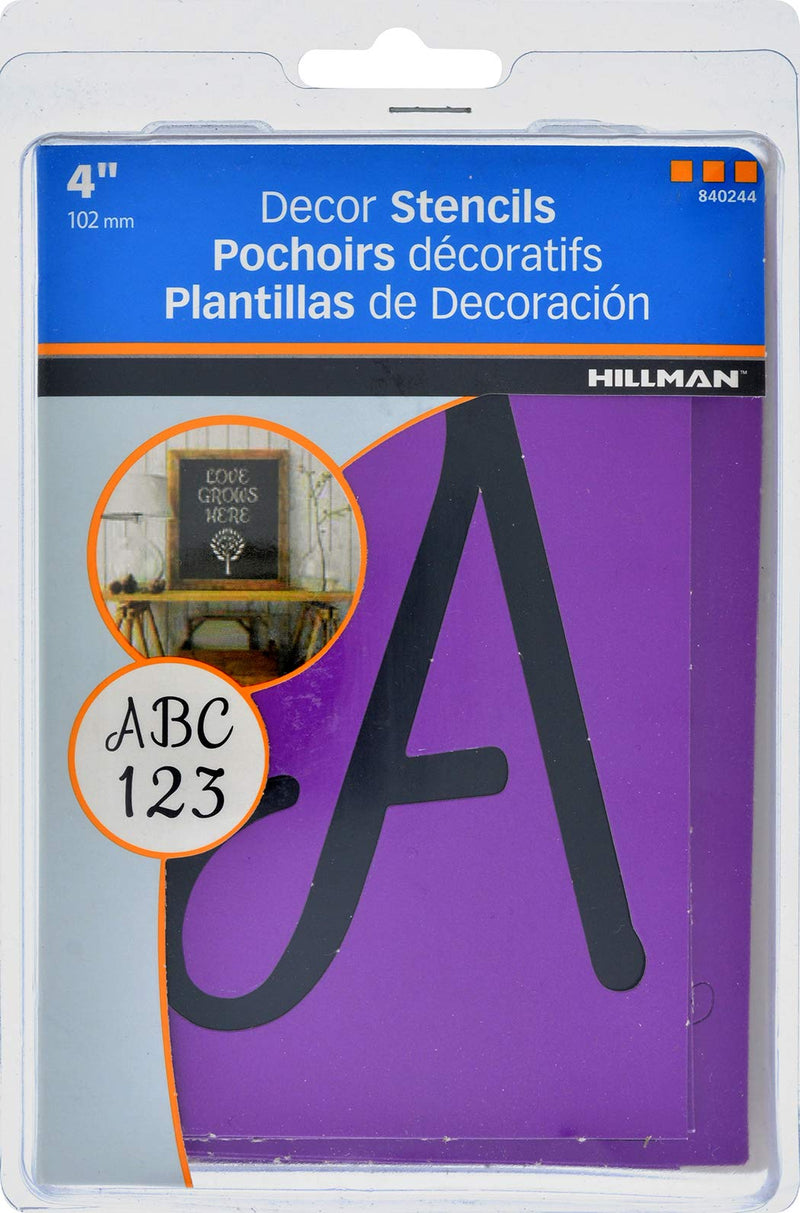 [Australia - AusPower] - Hillman 840244 Decorative Stencils Script 4-Inch, Purple, 41 Count 4 Inch 