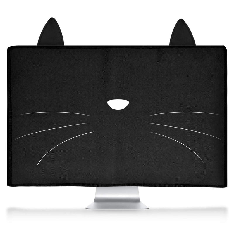 [Australia - AusPower] - kwmobile Computer Monitor Cover Compatible with Apple iMac 27" / iMac Pro 27" - Meow Meow White/Black Meow Meow 02-01 