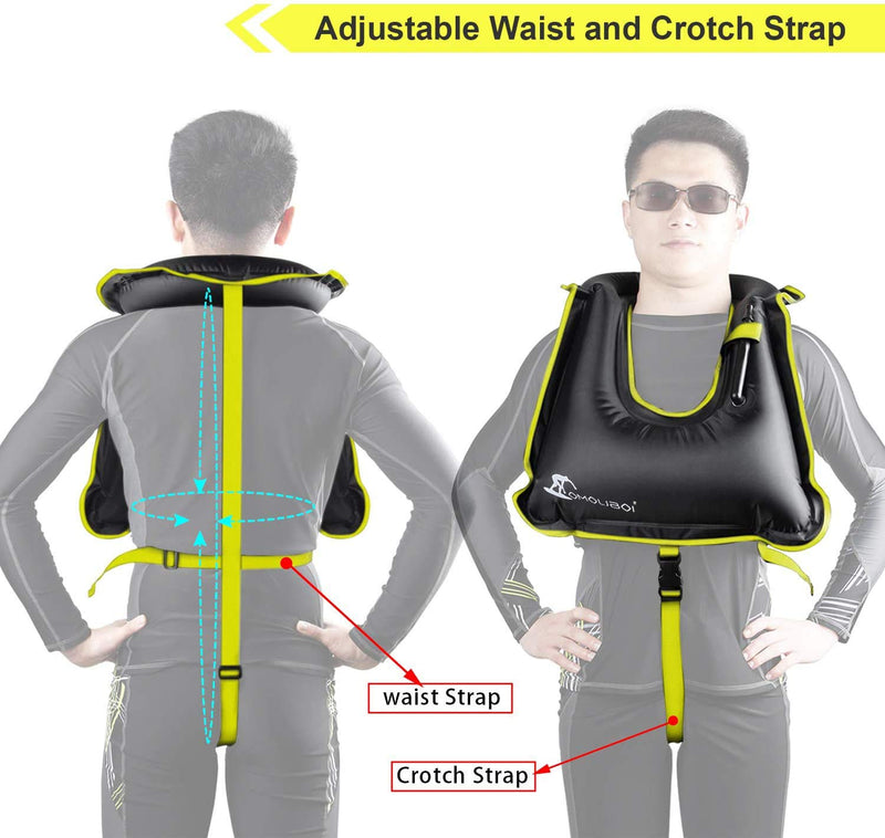 [Australia - AusPower] - OMOUBOI Snorkel Vest for Adults Swim Vests Inflatable Snorkeling Jackets for Diving, Snorkeling, Swimming Safety (Suitable for 100-220 lbs) 