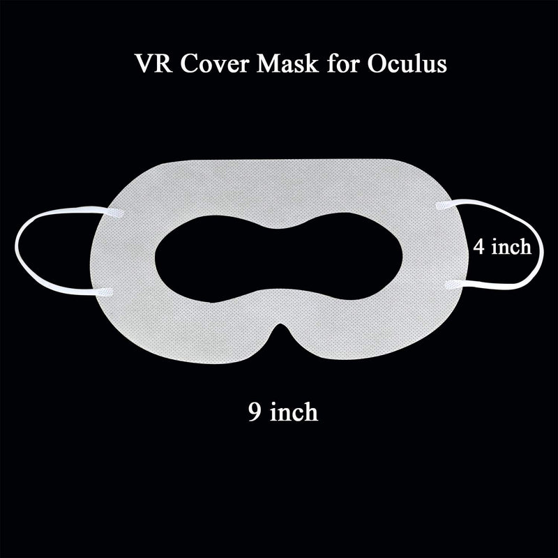 [Australia - AusPower] - YinQin 100 PCS Universal Disposable VR Mask Sanitary VR Eye Cover Mask for VR, VR Eye Mask Cover, Disposable VR Face Mask VR Mask Sanitary (White) White 