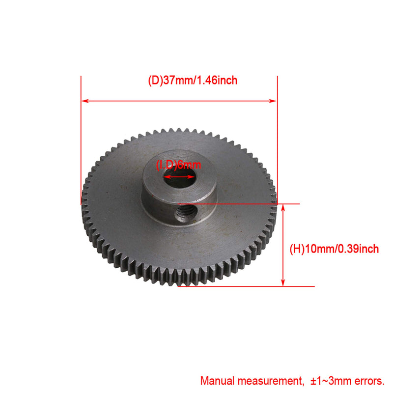 [Australia - AusPower] - CNBTR 72 Teeth Steel Pinion Gear 6mm Shaft Hole 0.5 Module Spur Gear Small Size for DIY 