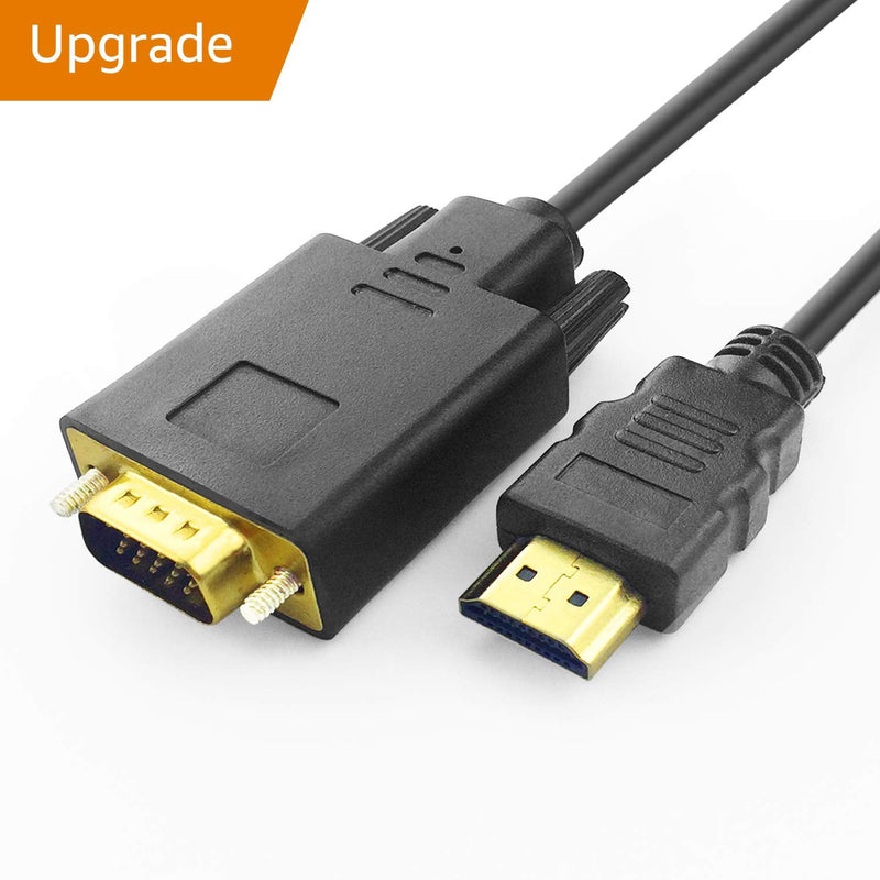 [Australia - AusPower] - PeoTRIOL HDMI to VGA Cable, 1080P HDMI Male to VGA Male M/M Video Converter Cord VGA Adapter Compatible w/ HDMI Desktop, Laptop, DVD to 15 Pin D-SUB VGA HDTV Monitor Projector - 6Feet 6 Feet 