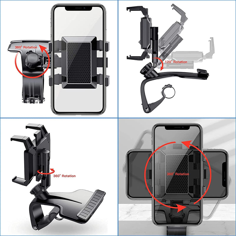 [Australia - AusPower] - VESMATITY Car Phone Mount ,Adjustable Dashboard Spring Clip Cell Phone Holder , 1200°Rotation Holder , Never Shake Universal Cell Phone Holder for iPhone, Galaxy, Samsung etc 