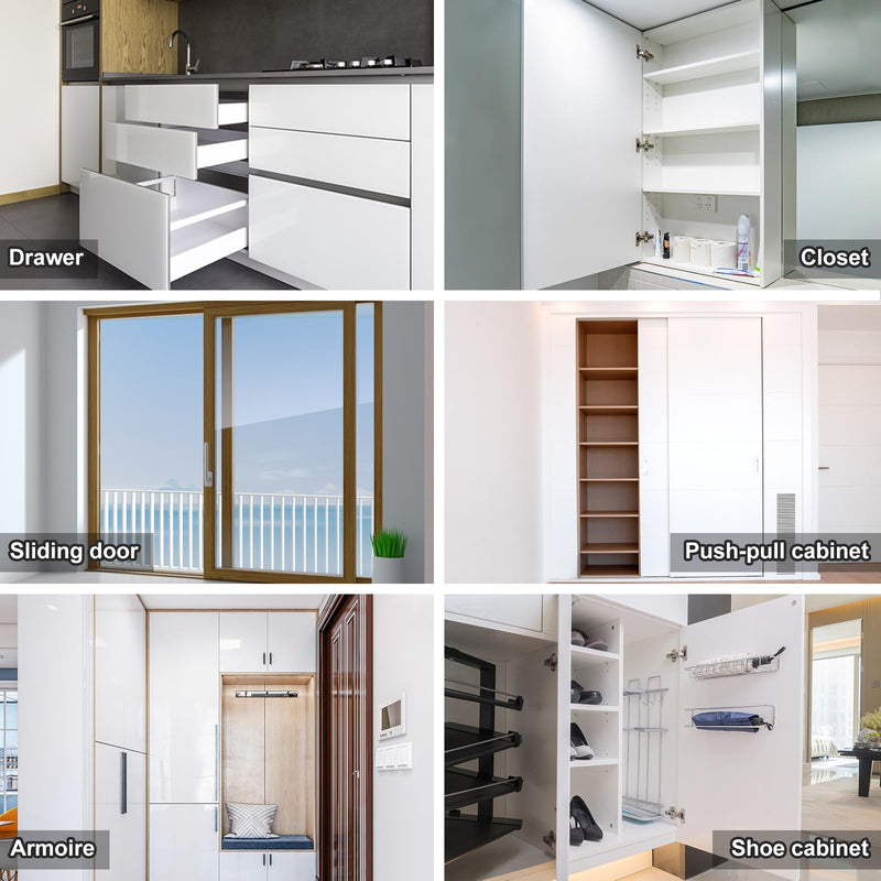[Australia - AusPower] - Jiayi 30 Lb Cabinet Drawer Door Magnets, 2 Pack Magnetic Cabinet Door Catch Heavy Duty Kitchen Magnets Closures, Door Magnetic Catch Cupboard Double Magnets Latch for Wardrobe Closet Door Closing Sliver 