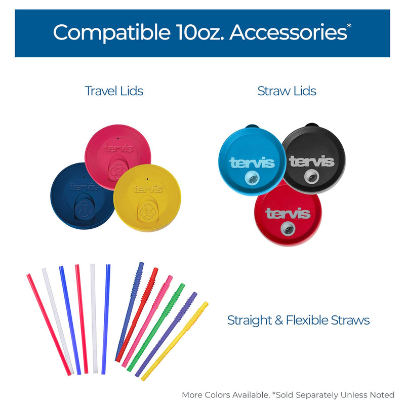 [Australia - AusPower] - Tervis Big Sis Tumbler with Wrap and Fuchsia Lid 10oz Wavy, Clear Lidded 