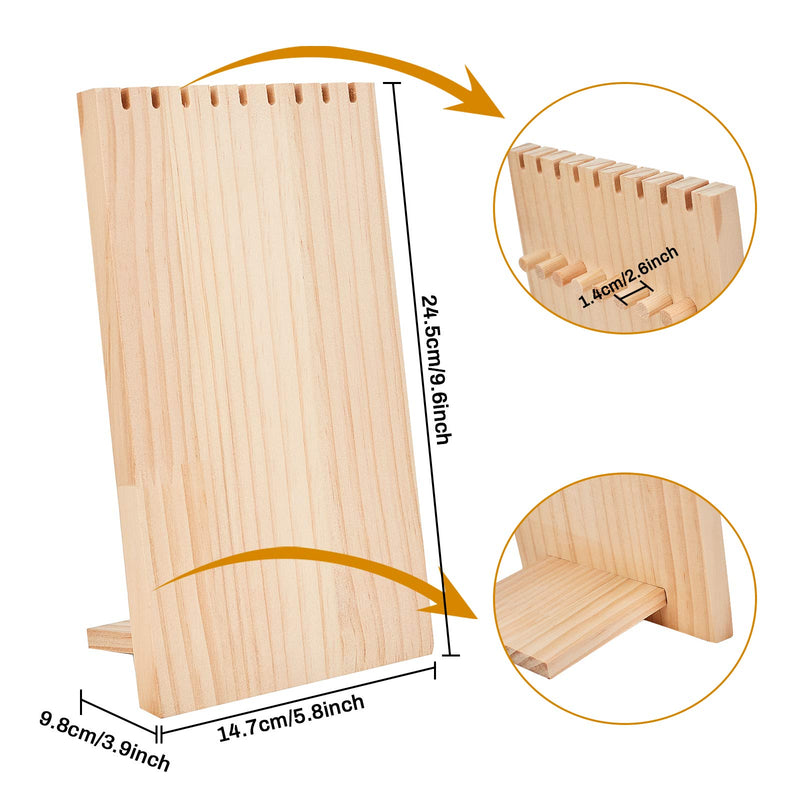 [Australia - AusPower] - AHANDMAKER Necklace Display Holder, Wooden Plank Necklace Jewelry Display Stand Wooden Jewelry Organizer Stand for Home Bedroom 