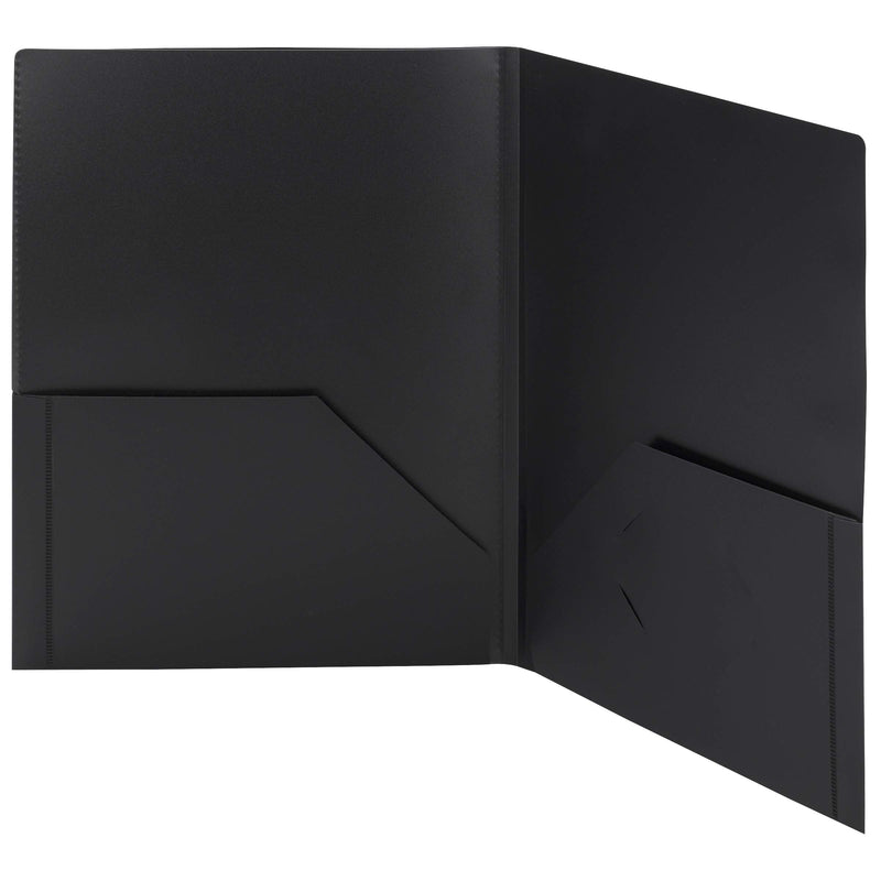 [Australia - AusPower] - Smead Frame View Poly Two-Pocket Folder, Letter Size, Black, 5 Per Pack (87705) 