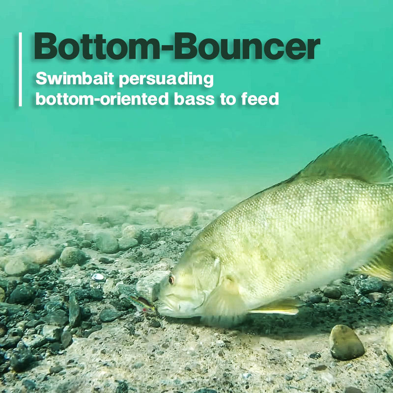 [Australia - AusPower] - GOTOUR Pre-Rigged Jig Head Fishing Lures, Soft Jointed Swimbaits for Bass Fishing, Great Weedless Bass Lures, Tadpole Lure with Spinner, Walleye Shad Baits, Fishing Jigs for Freshwater and Saltwater 