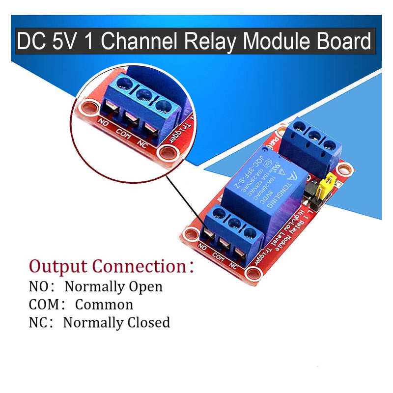 [Australia - AusPower] - DaFuRui 8Pcs 1 Channel 5v Relay Module Board Shield with Optocoupler Support High/Low Level Trigger Compatible Relay for Arduino 