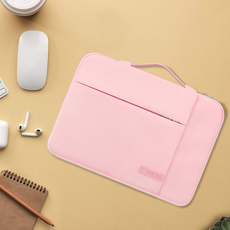 [Australia - AusPower] - Lacdo 360° Protective Laptop Sleeve Case for 15 inch New MacBook Air M2 2023 A2941, 15 inch MacBook Pro A1990 A1707, Dell XPS 15 Plus 2022-2020 Computer Bag, Shockproof, Water-Resistant, Pink New MacBook Air 15 Inch 