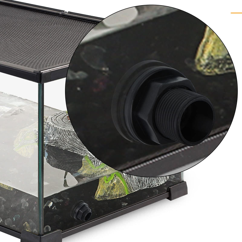 [Australia - AusPower] - TAISHER 5PCS Black PVC 3/4'' Male × 1/2'' Female Bulkhead Tank Connector Adapter Fitting with Gasket for Water Tank, Rain barrels, Aquariums, Bathtubs and Sink 3/4'' Male × 1/2'' Female(PVC) 5 
