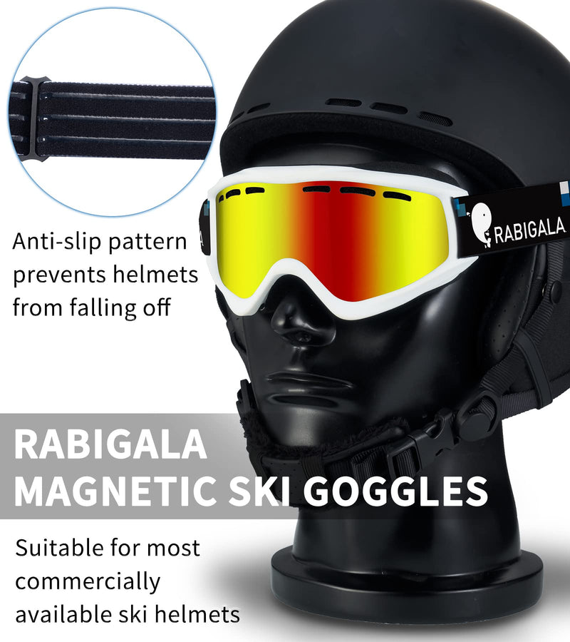 [Australia - AusPower] - Snowboarding Goggles Snow Ski Goggles Double-Layer Anti-fog Skiing Goggles for Snowmobile Skating Revo 