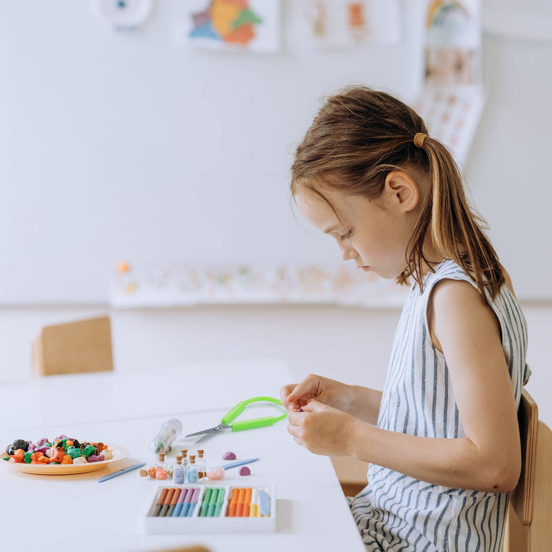 [Australia - AusPower] - Sokoweii Mini Loop Scissors for Toddlers, 5 Inch Adaptive Design, Right and Lefty Support, Easy-Open Squeeze Handles -3PCS 3Pcs (5.3inch) 