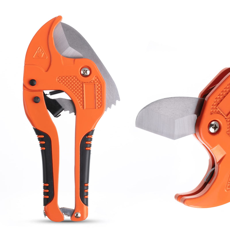 [Australia - AusPower] - Bates- PVC Pipe Cutter, Cuts up to 1-1/4", Ratcheting PVC Pipe Cutter Tool, Pipe Cutters PVC, PVC Pipe Shears, PVC Cutter, Plastic Pipe Cutter, PEX Pipe Cutter, PVC Cutter Tool, PVC Ratchet Cutter 
