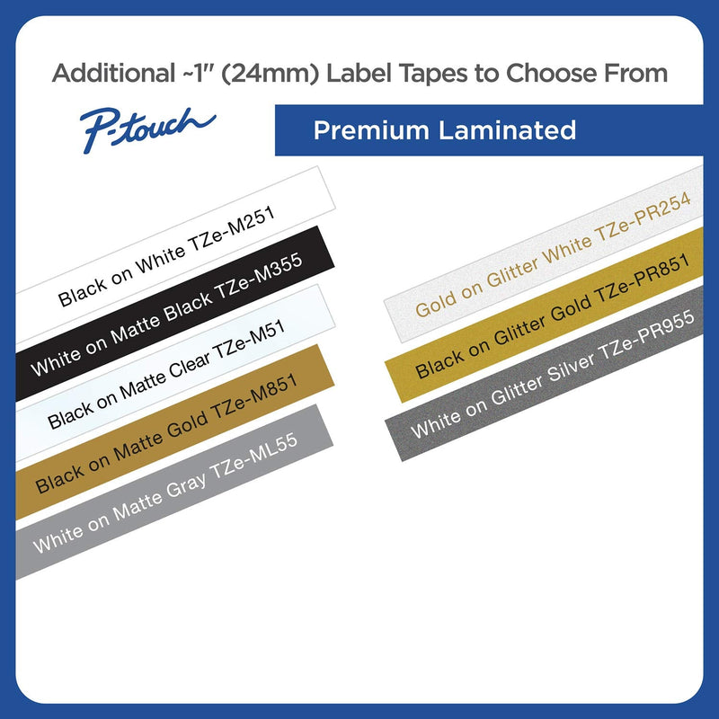 [Australia - AusPower] - Brother Genuine P-touch TZE-251 Tape, 1" (0.94") Standard Laminated P-touch Tape, Black on White, Perfect for Indoor or Outdoor Use, Water Resistant, 26.2 Feet (8M), Single-Pack 1" Tape 