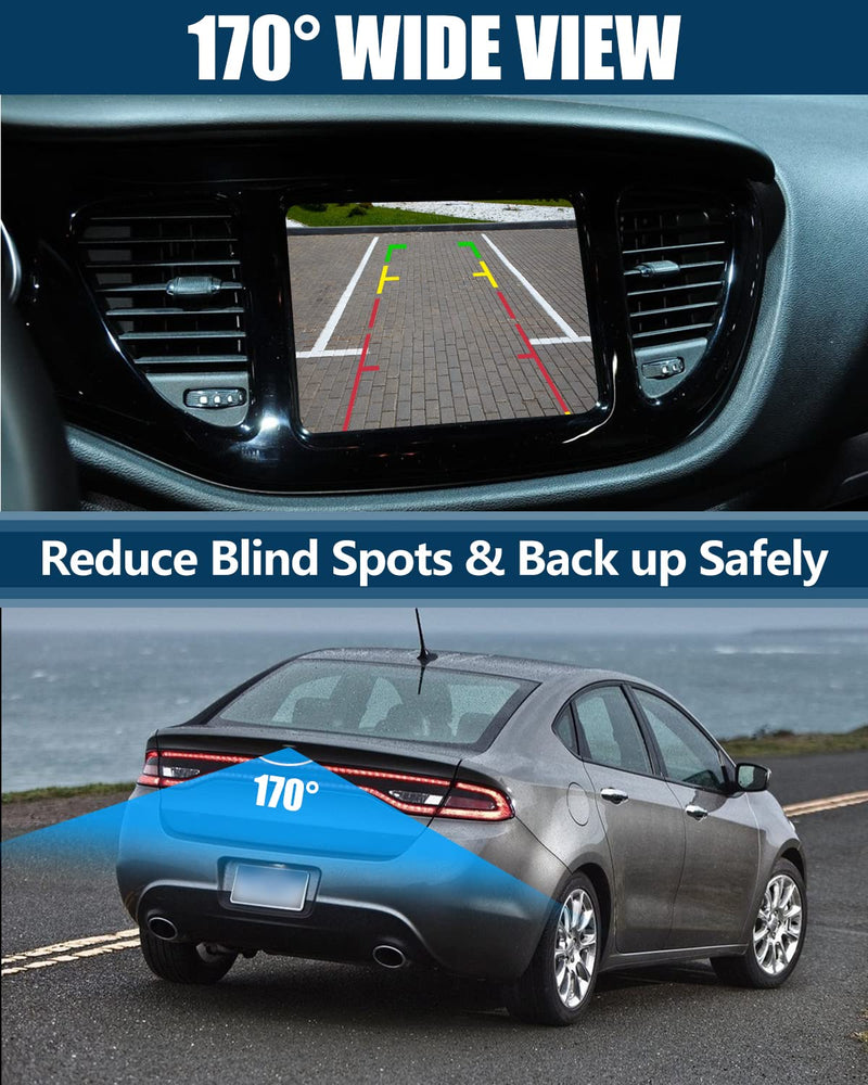[Australia - AusPower] - Backup Camera Rear Compatible for Dodge Dart 2013 2014 2015 2016 Reverse Camera Replaces 56038990AA 1WY78GW7AA 