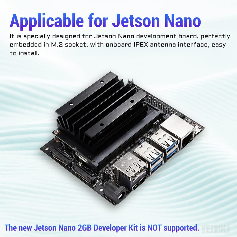 [Australia - AusPower] - Wireless NIC for Jetson Nano Wireless Module AC8265 Supports 2.4GHz / 5GHz Dual Band WiFi 300Mbps / 867Mbps and Bluetooth 4.2 Dual Mode Wireless Panel Board Compatible with Linux Windows 10 8.1 8 7 
