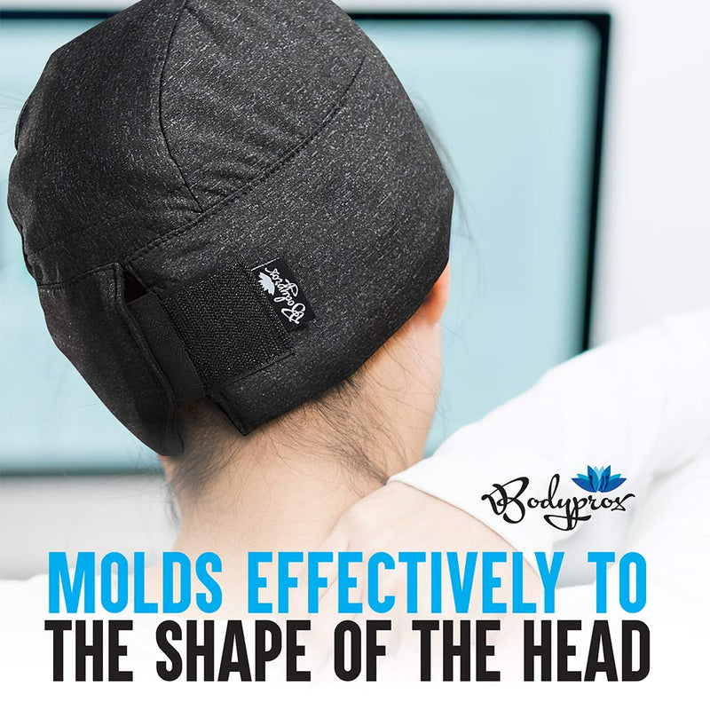 [Australia - AusPower] - Migraine Relief Ice Pack Hat, Head Gel Ice Cap for Tension Headache Relief 