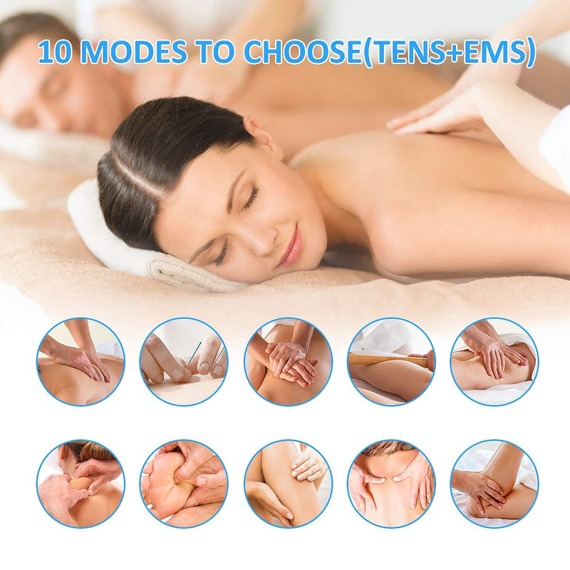 [Australia - AusPower] - OSITO TENS Unit Muscle Stimulator EMS Massage Machine (FSA HSA Approved Product) Rechargeable Mini Pain Relief Therapy Device Wireless Electric Pulse Massager for Neck Shoulder Back 